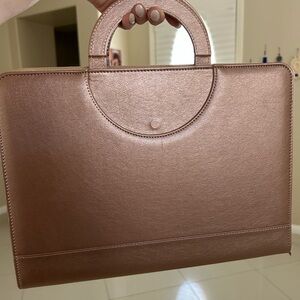 Chic Metallic Rose Gold Handbag